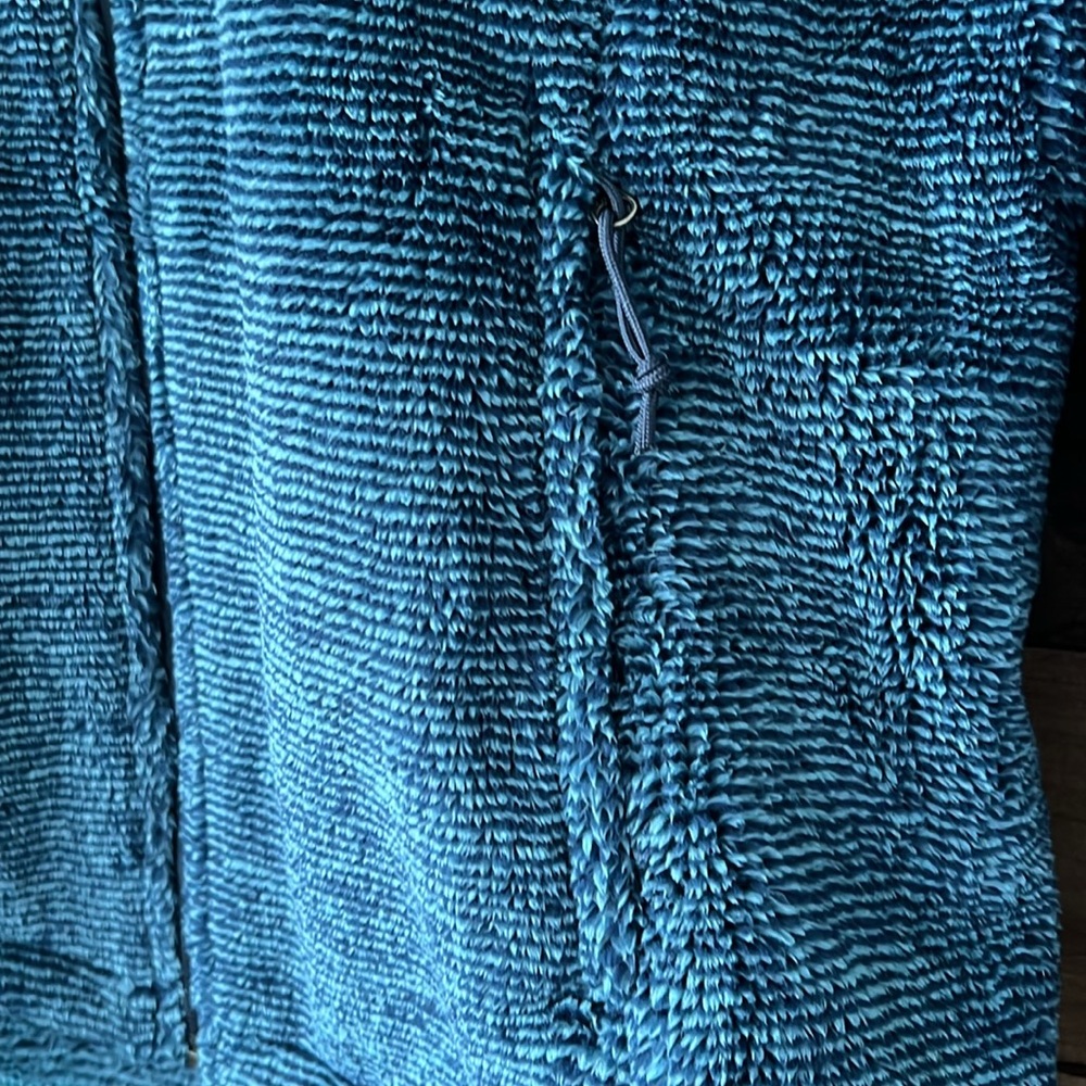 The North Face Women's Osito 2 Fleece Jacket Blue Black Stripe Zip-Up - Picture 4 of 10